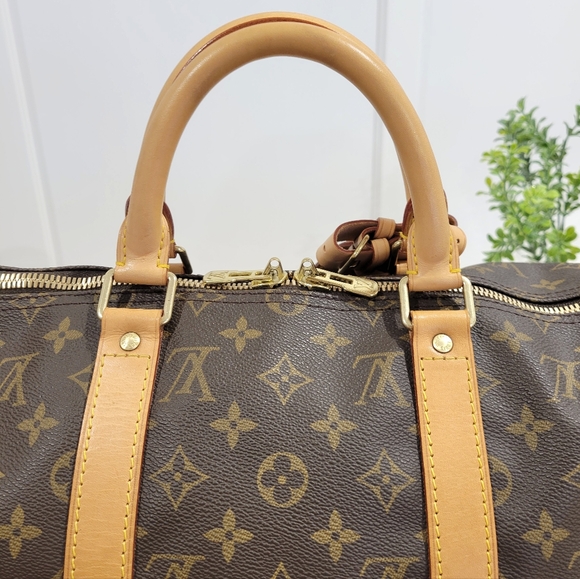 BEAUTIFUL💕 LOUIS VUITTON Keepall 50 Bandouliere w/ Strap Travel Bag Monogram - Picture 3 of 16